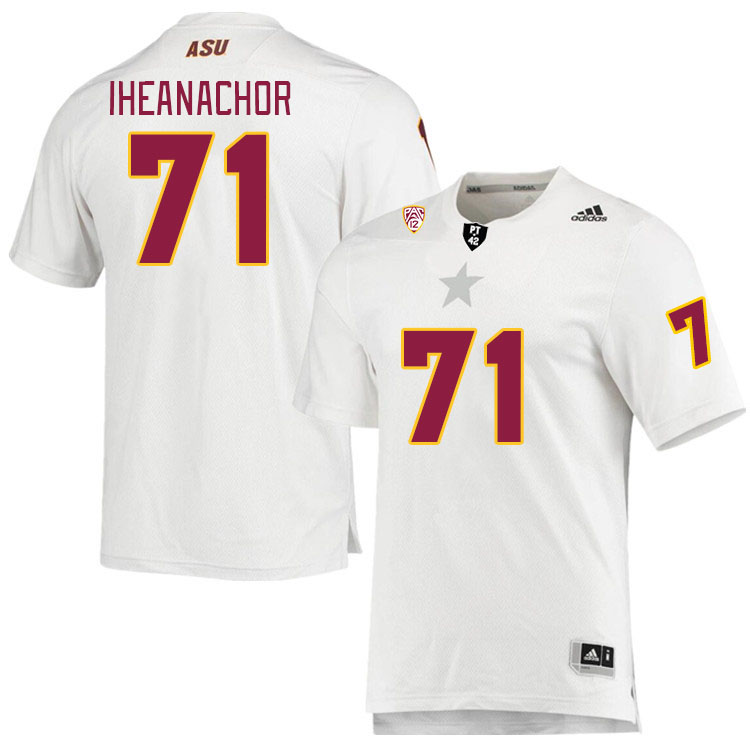 Men #71 Max Iheanachor Arizona State Sun Devils College Football Jerseys Stitched Sale-White